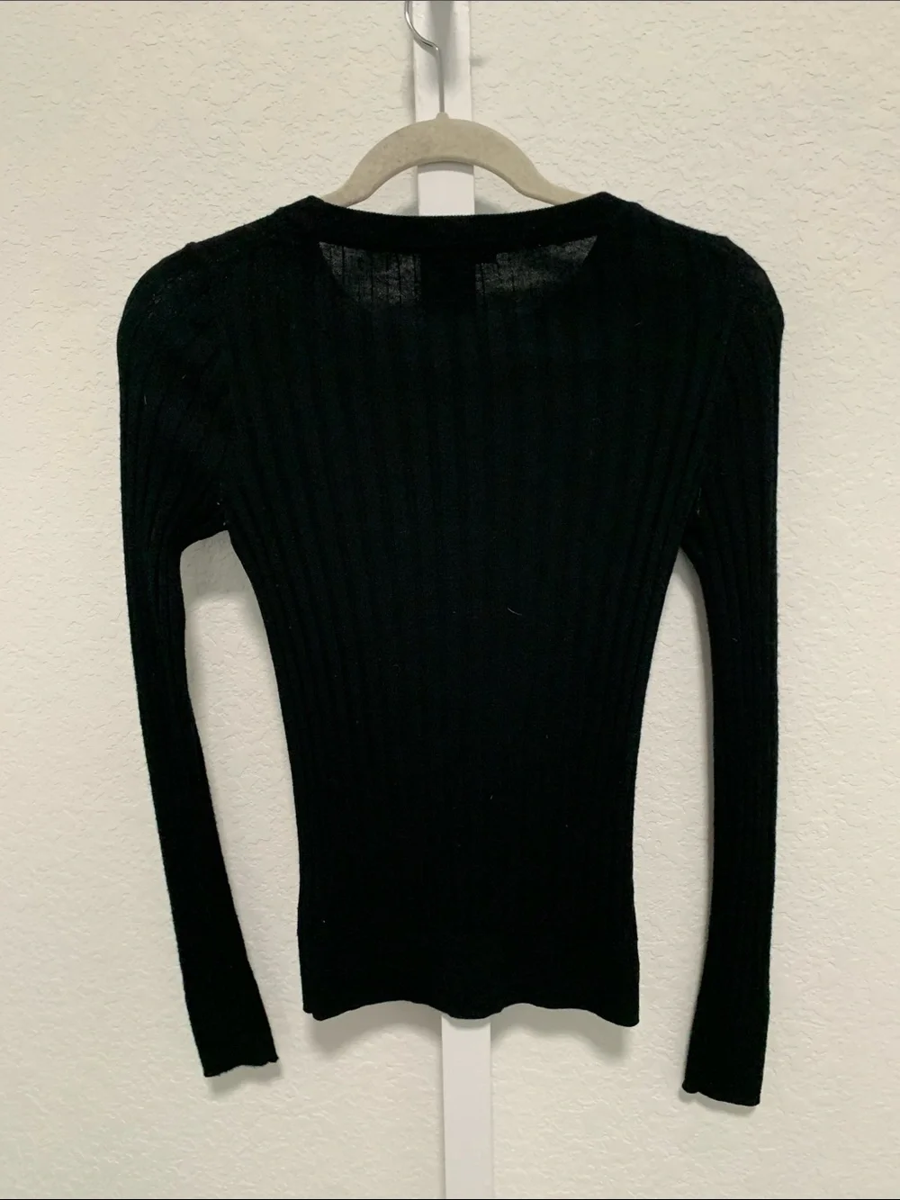 J. Crew Black Ribbed Long Sleeve Sweater